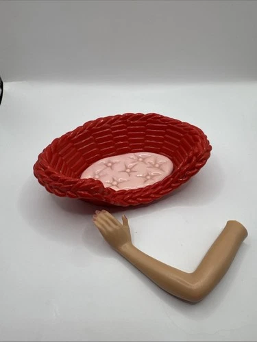 Vintage Red Barbie Pet Lovin' Dalmatian Dog Bed 1998 Mattel Doll Red Accessory