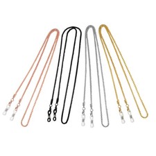 4Pcs Copper Glasses Lanyard Stylish Non Skid Glasses Chain with Assorted Colors