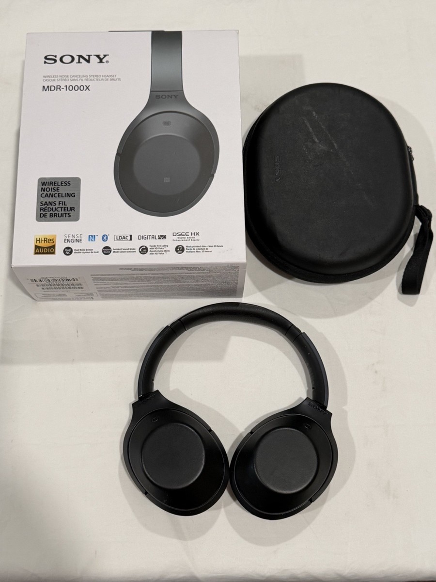 SONY Wireless Noise Cancelling Headphones MDR-1000X Black | eBay