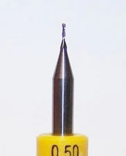 0.50mm (.0197") 2 FLUTE MICRO CARBIDE ENDMILLS Kyocera Tycom 1600.0197.079