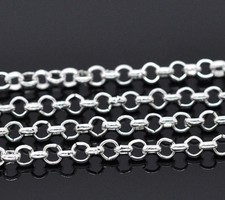 10 Metre 's Of Silver Plated Open Link Chain 2.5mm x 0.5mm Links Jewellery i260