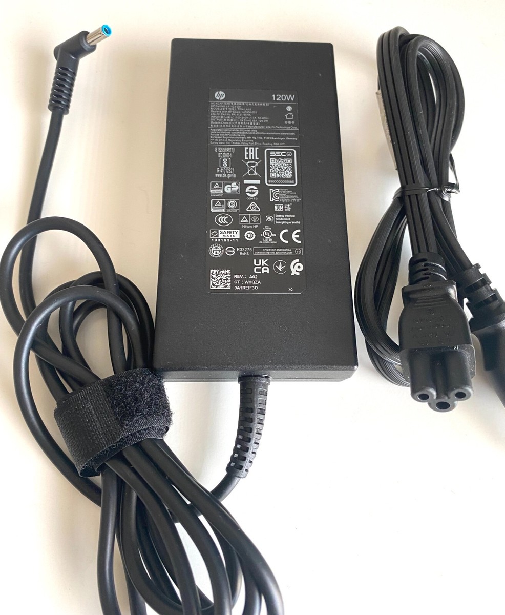 HP 120W AC Adapter Blue tip 19.5V 6.15A (4.5 mm) ENVY L41856-001