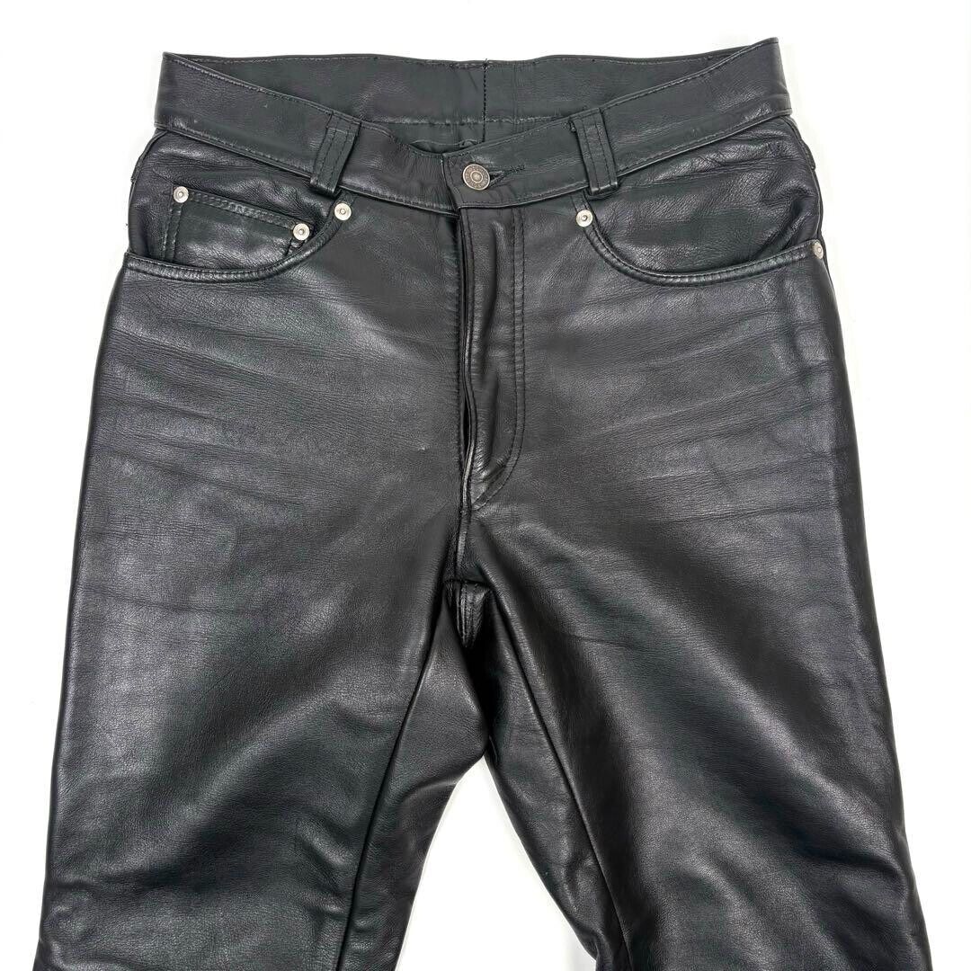 Schott Leather Pants Black W32 Riders from Japan | eBay