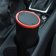 Car Trash Can w/Lid,Mini Essential Car Storage Box,Multipurpose Organizers Red