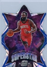 2019-20 Panini Contenders Optic Basketball Superstar Blue DieCut #3 James Harden