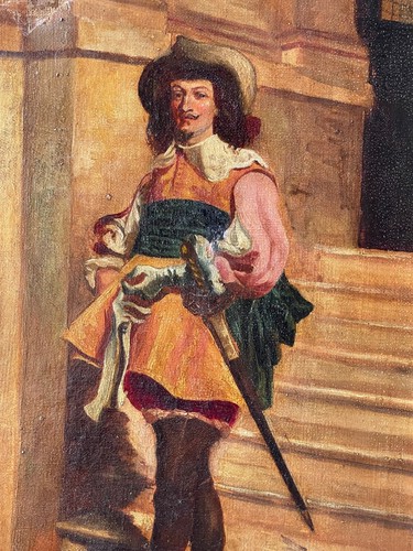 TO RESTORE - Louis VALLET (1856-1940) - Realism Oil Canvas - The Musketeer - Picture 12 of 17