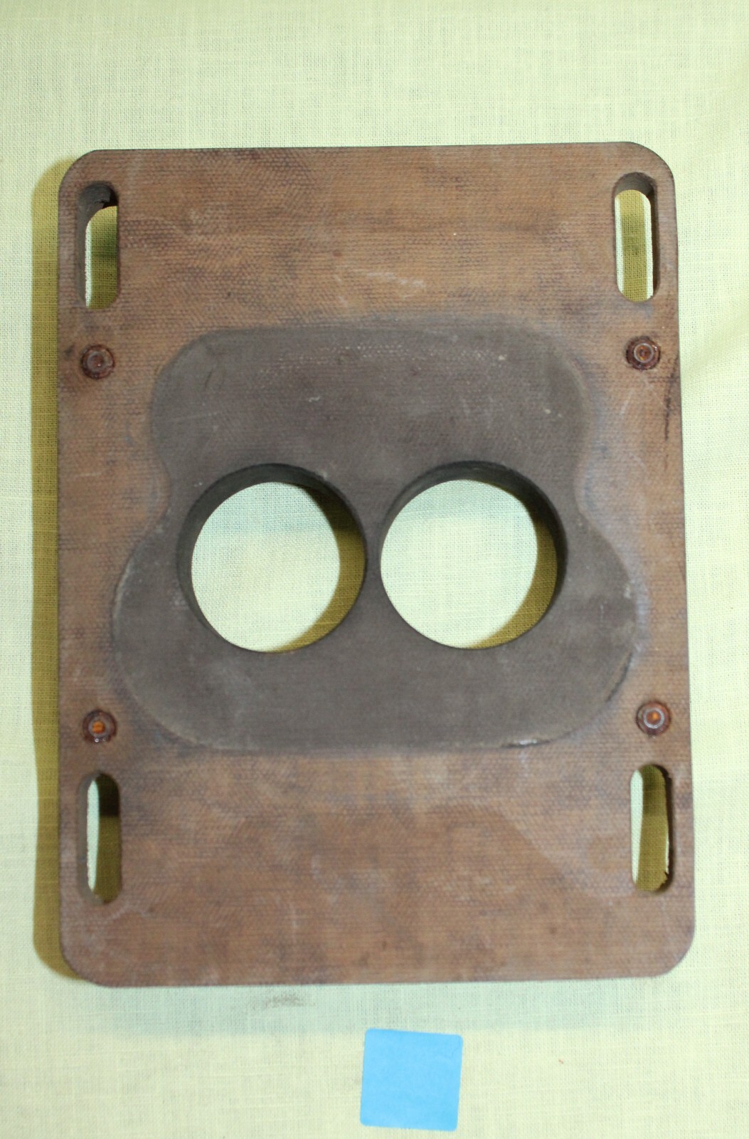 Phenolic Carburetor Adapter 2Barrel on a 4Barrel Manifold blue eBay