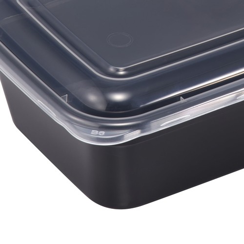 Mainstays 10 Piece Meal Prep Plastic Food Storage Containers, Black - Picture 3 of 5