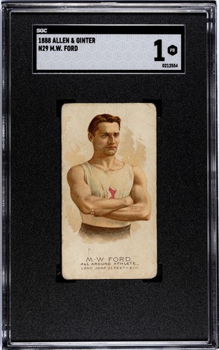 1888 Allen & Ginter's N29 The World's Champion's - Athlete - M. W. FORD SGC 1