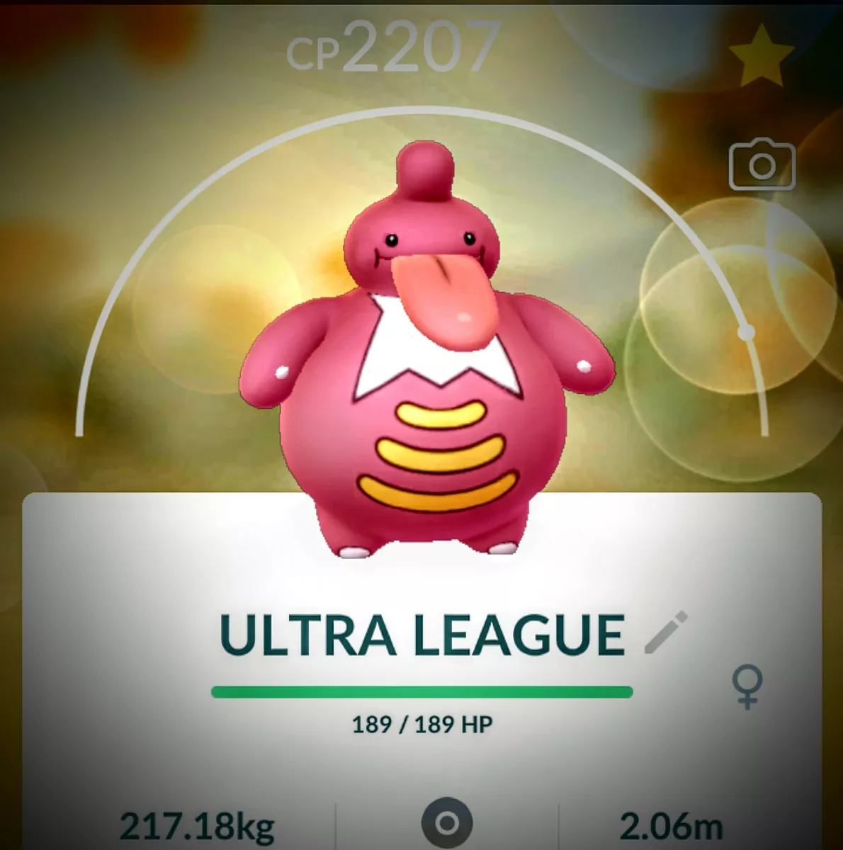 Pokemon Hitmonlee lev 35 + 3 MOVES GO ULTRA LEAGUE 2500CP (Tyrogue  evolution)