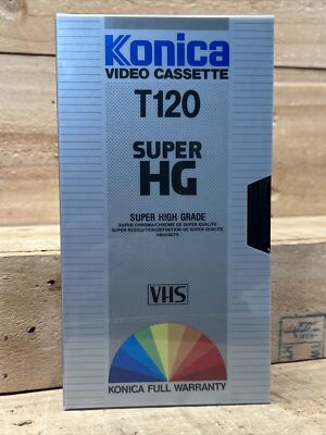 Konica Video Cassettes T120 SUPER HG VHS Tapes New Sealed,