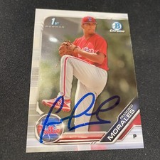 Francisco Morales 2019 Bowman Chrome 1st BCP244 Philadelphia Phillie Signed Auto