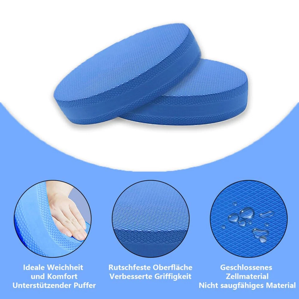 2X Balance Pad Ganzkörpertraining gelenkschonend Gleichgewicht Stabilität Blau - Bild 4 von 4