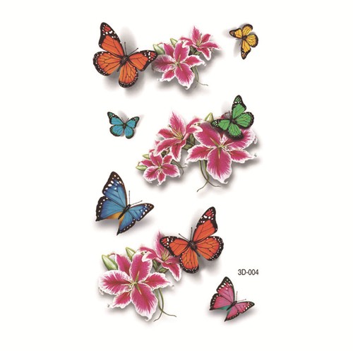 3D Multi-coloured Designed Temporary Tattoo Waterproof Body Art Tattoo Sticker - Picture 14 of 39