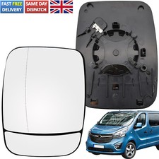For Vauxhall Vivaro Renault Trafic 2014- Left Side Wing Mirror Glass Heated UK