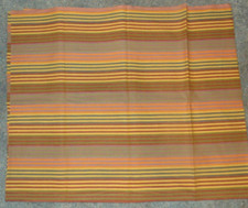 Fabric Remnant Brown Orange Red Stripes 1 1/2 Yards 44 Inches Wide Quilts Crafts