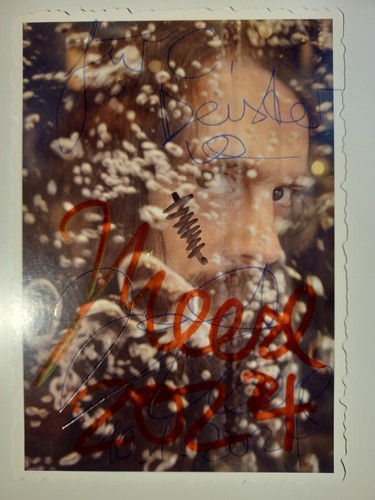 Jonathan Meese Original Autograph on Art Postcard with Dedication / Art T29