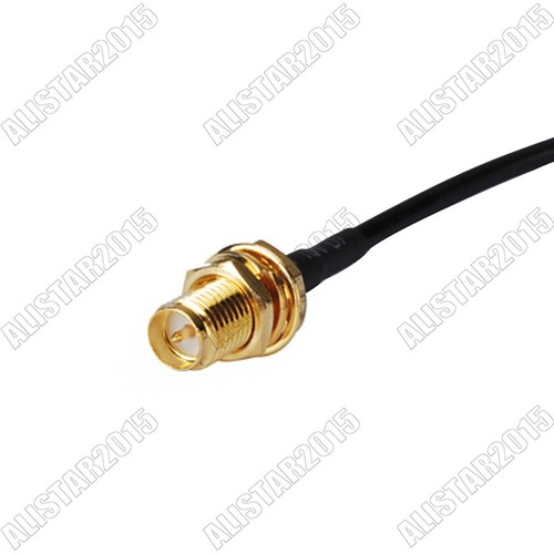 RP-SMA Female Jack (Male Pin) to F Female pigtail cable RG174 30cm for Wireless - Picture 3 of 4