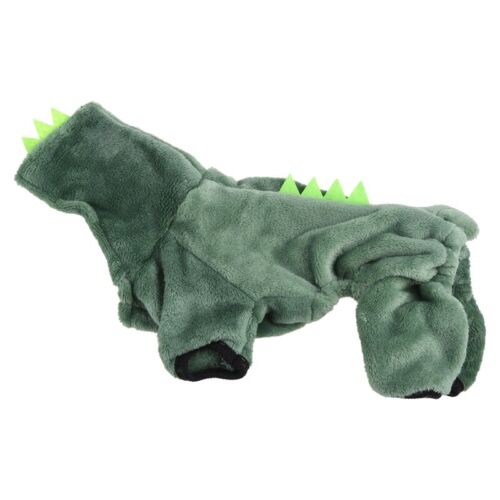 Funny Dog Clothes Dinosaur Costumes Plush Pet Hoodies for Dog Winter Clot - Picture 1 of 10