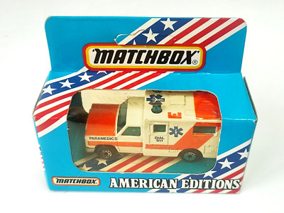 1983 MATCHBOX DRUCKGUSS AUTO AMERICAN EDITIONS SANITÄTER KRANKENWAGEN FABRIKVERSIEGELT
