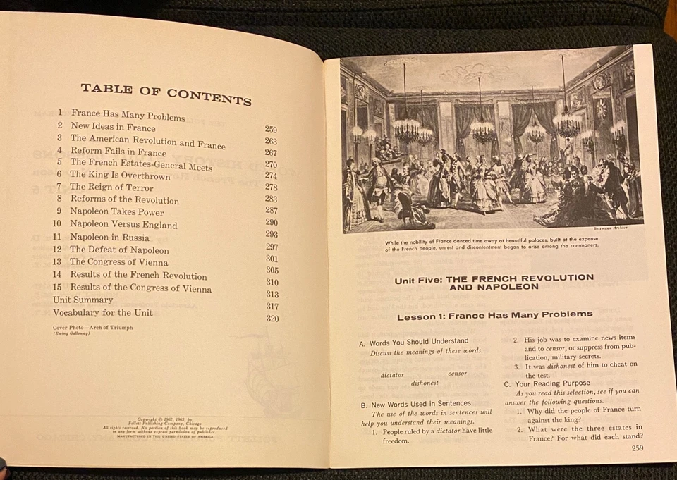 Vintage 1963 World History Study Lessons The French Revolution & Napoleon # 5 - Image 3 of 4