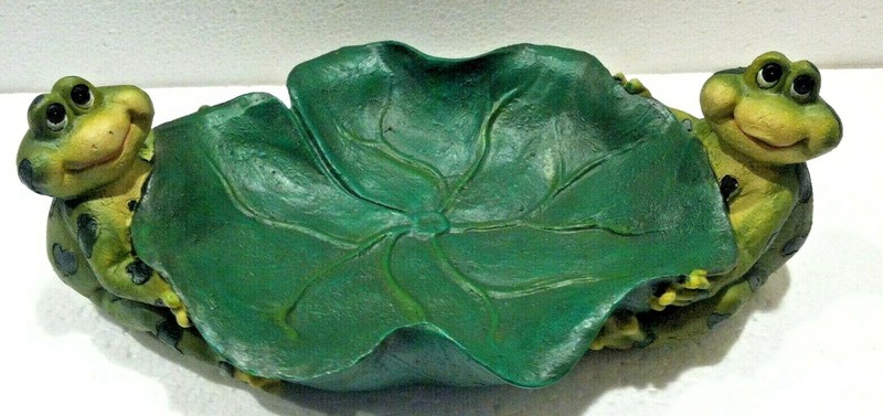 The Spring Shop Frogs: 12"x7"x4" Candy Dish / Shallow Bowl: Green Frog Design