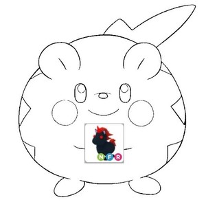 Pet Colouring Image with optional free gift: Adopt Me - NFR Evil