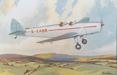 Howard Leigh Air League Postkarte D.H. Moth Minor - FAKSIMILE