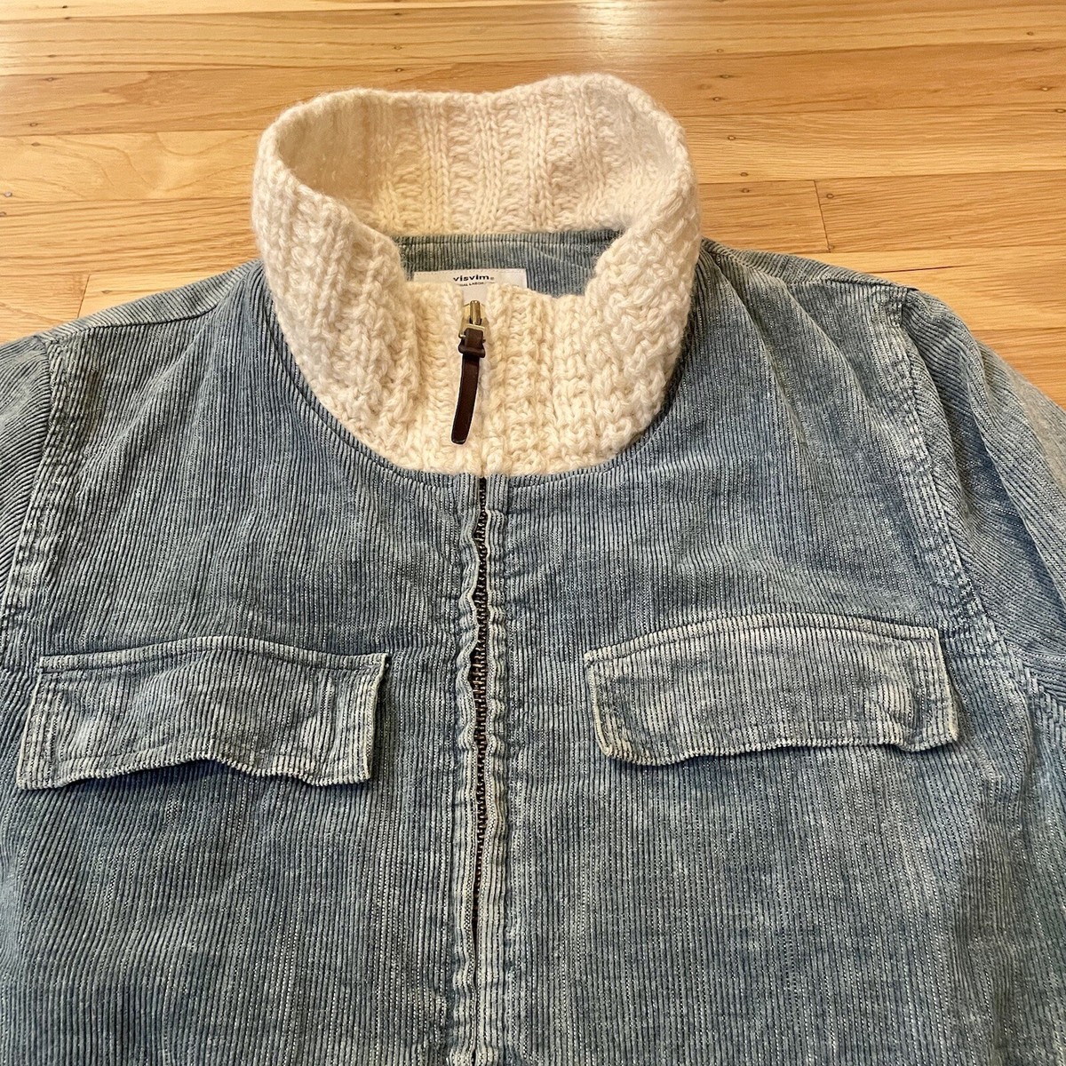 Visvim REDWOOD KNIT Collar Jacket KANO Cotton Size 1 Made In