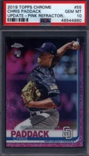 2019 Topps Chrome Update #55 Chris Paddack PINK REFRACTOR Padres PSA 10