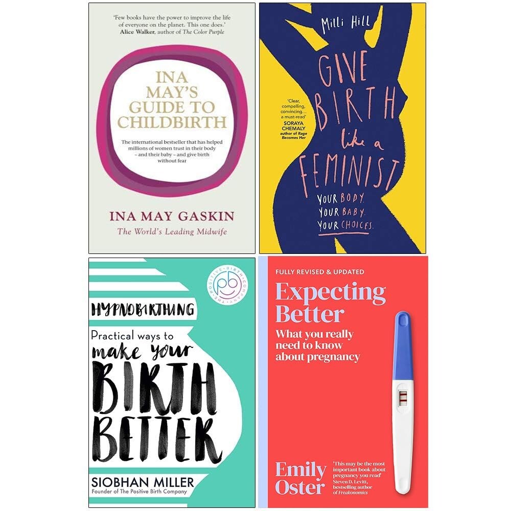 Give Birth Like a Feminist,Ina May's Guide to Childbirth 4 Book Collection Set