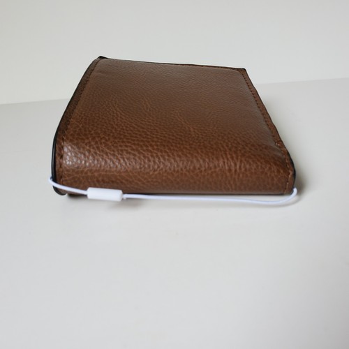 Portafoglio marrone Zara finta pelle pieghevole bi-moneta cambio moneta organizer cerniera - Foto 3 di 15