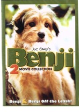 Joe Camp's Benji + off the Leash Double Feature DVD 2 MOVIE set 1974