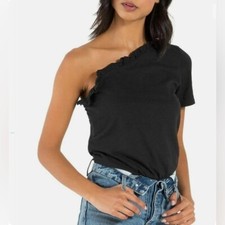 n:philanthropy Blue One Shoulder Bodysuit