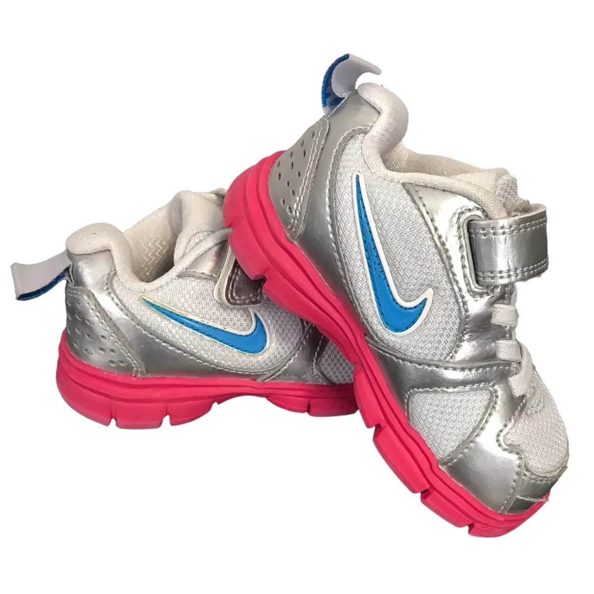 Nike Baby 5 Silver Pink Sneaker Shoes Athletic Play Casual 2011 429910 003