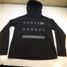 UNDER ARMOUR THREADBORNE PULLOVER HOODIE HOODED SWEATSHIRT Womens S Black