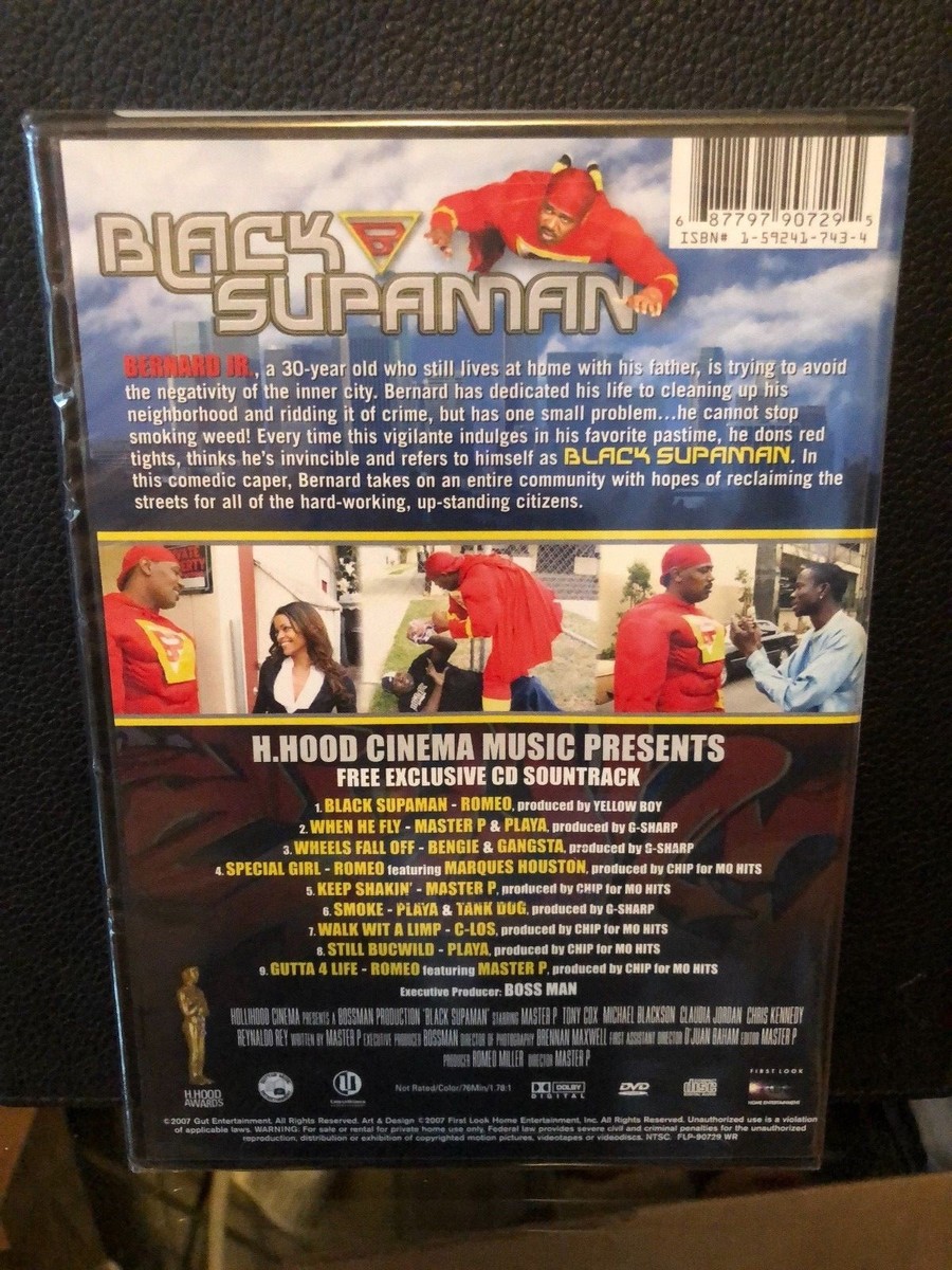Black Supaman (DVD) 2-Disc Set! Bonus CD! Master P, Tony Cox