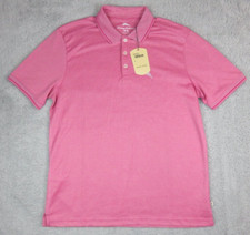 Tommy Bahama Polo Shirt Short Sleeve Size M Very Berry Pink White ST226364TX