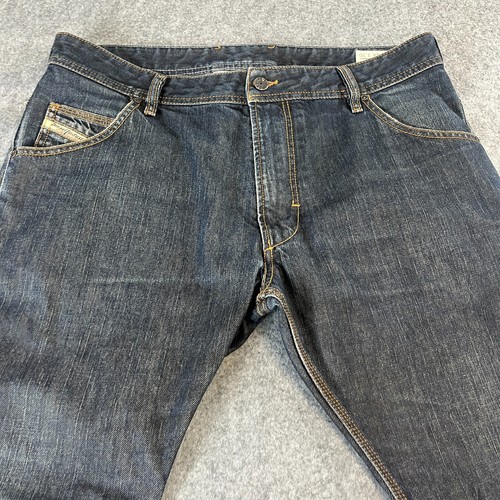 Diesel Krooley Jeans Mens 34 30 Tapered Fit Dark Wash Blue Neppy Cotton 0088Z - Picture 3 of 13