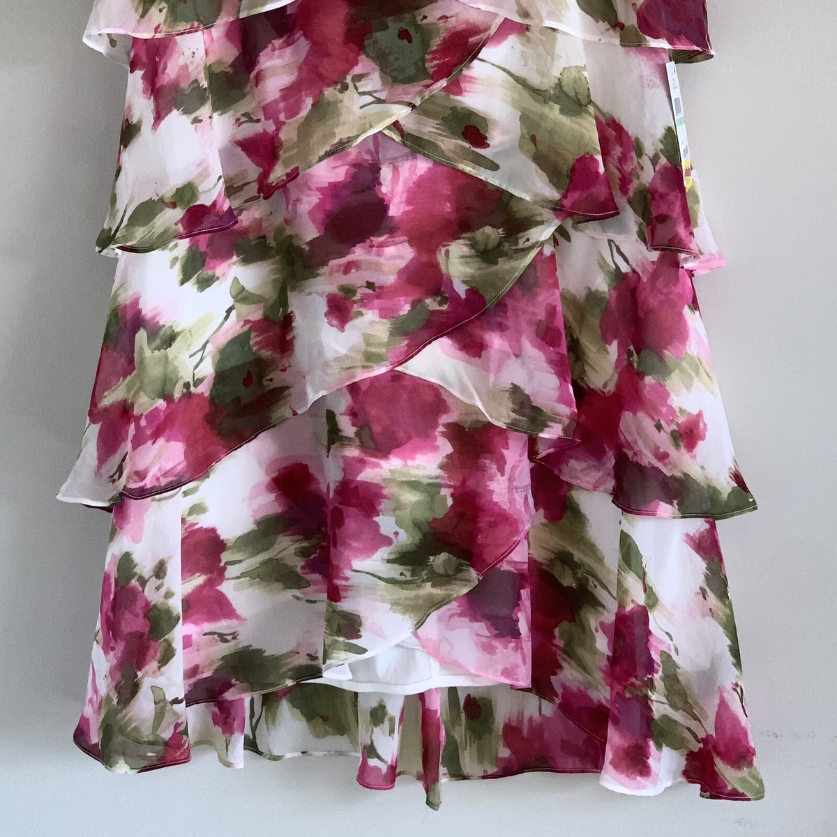 green emerald velvet dress Provence Bloom Tiered Midi Dress Floral Orange main image 1
