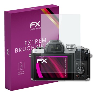 atFoliX Glasfolie für Olympus E-M10 Mark III Displayfolie 9H Schutzpanzer