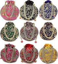 Indian Wholesale Traditional Ethnic Women Potli Clutch Bag Handbag-