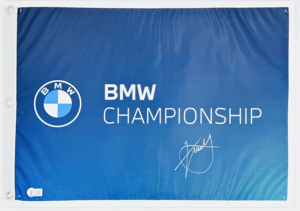 XANDER SCHAUFFELE Autographed Signed XANDER SCHAUFFLE BMW CHAMPIONSHIP GOLF FLAG 2024 PGA BAS J84 