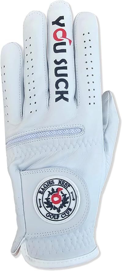 Glove Men's 100% Cabretta Leather Funny Gag Gift Pga Style Tour