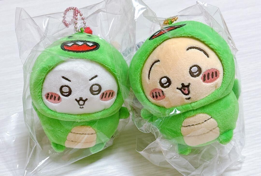 Chiikawa SET 2 Dinosaur Mascot Plush 10cm Doll Nagano Market
