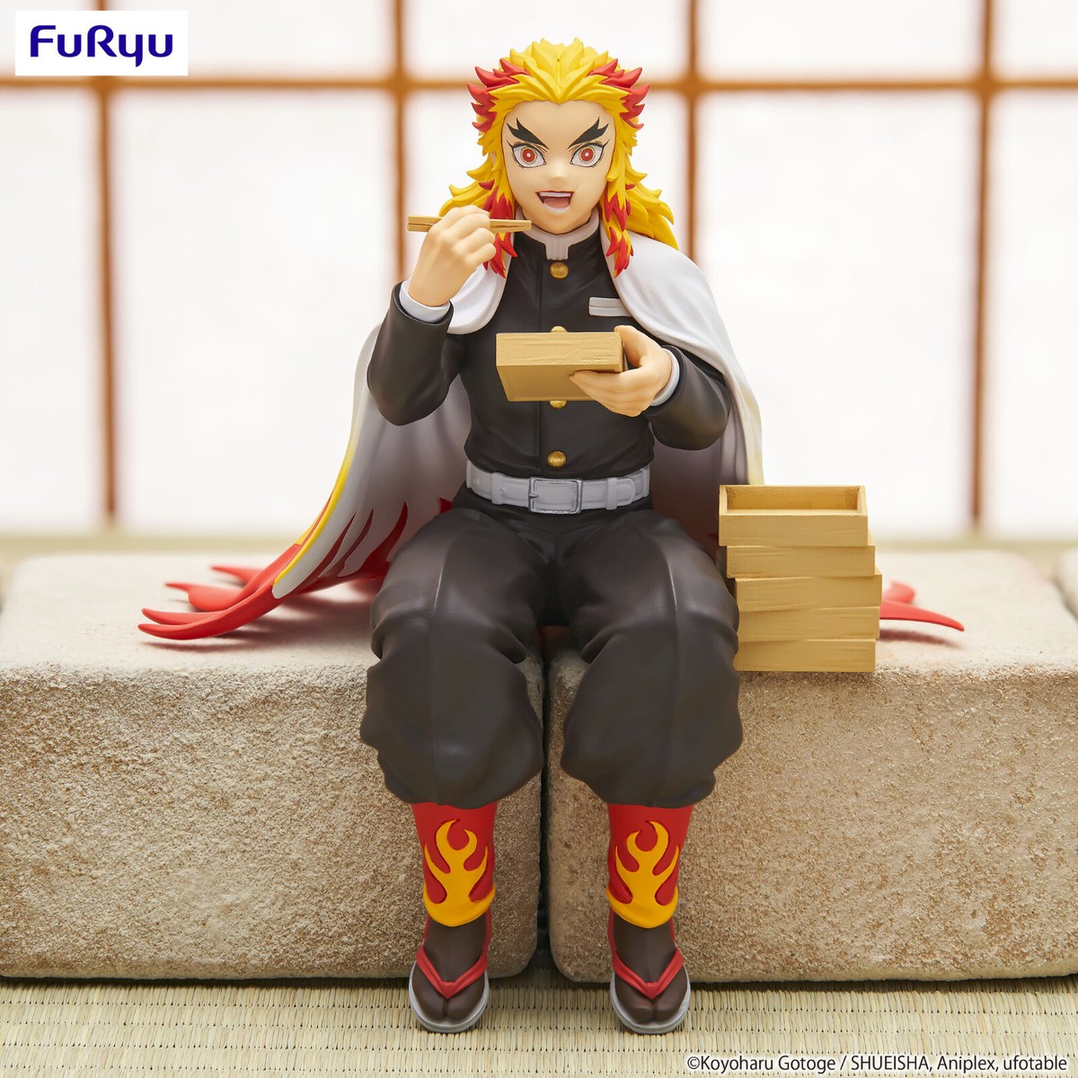 Japan Authentic Kyojuro Rengoku Noodle Stopper Figure | eBay