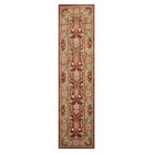 2'6''x22' Handmade 100% Wool Oriental Are Rug Rusty Red