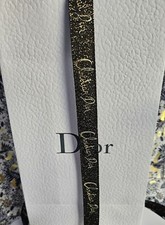 Black  Gold Ribbon DIOR  Ribbon Black w/ Gold Lettering SOLD BY 3 YARDS