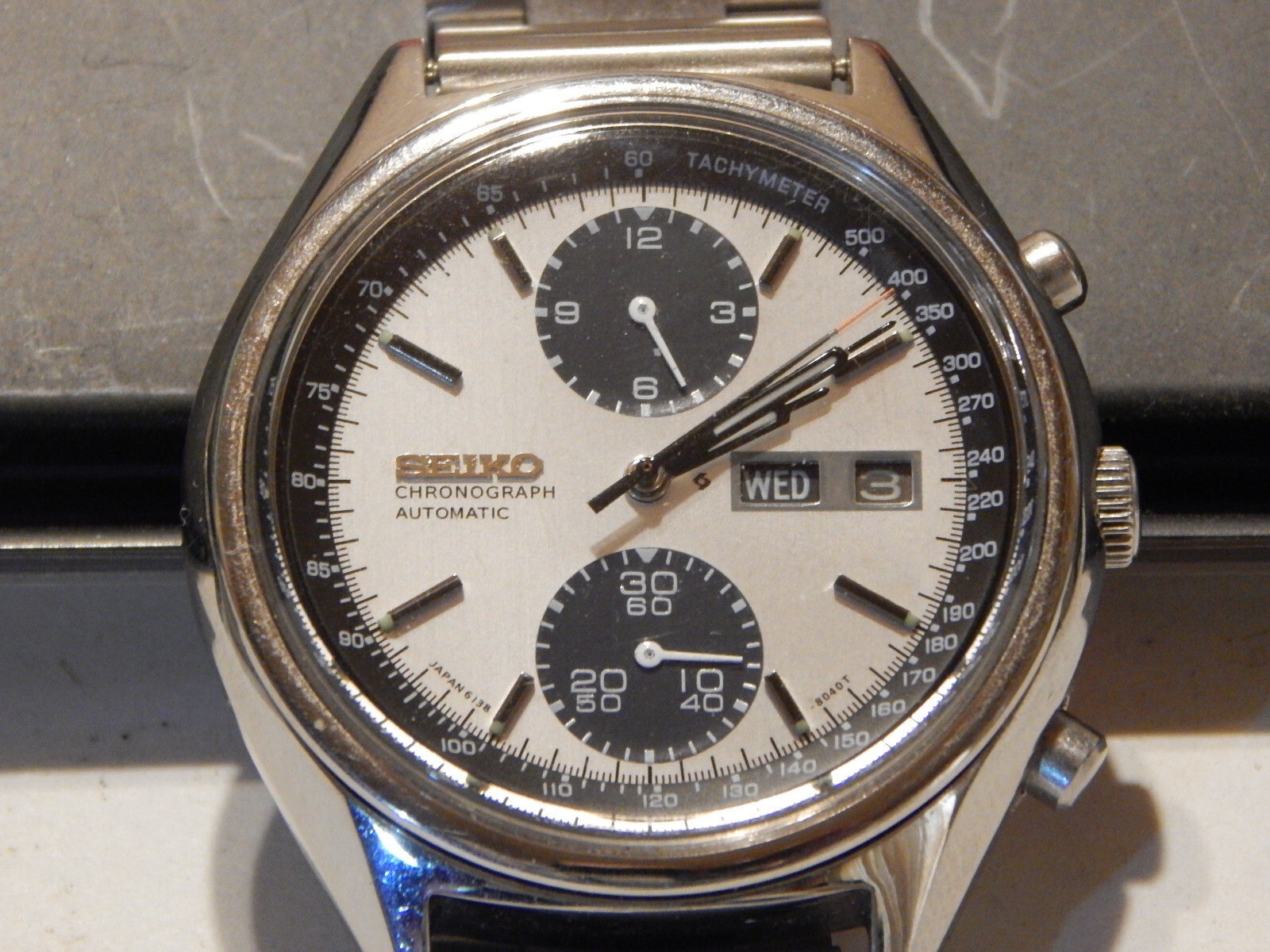 Seiko 6138-8021 "Panda" Automatic Chronograph Men's Watch