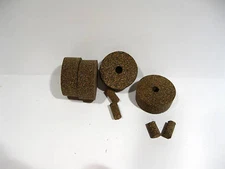 Cork Rings, 4 Premium Dark Rubberized, 1 1/4” x 1/2” x 1/4” Hole
